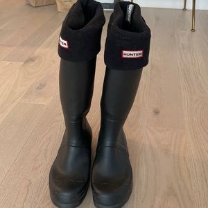 Tall Black Hunter Boots, Black Hunter Socks Included